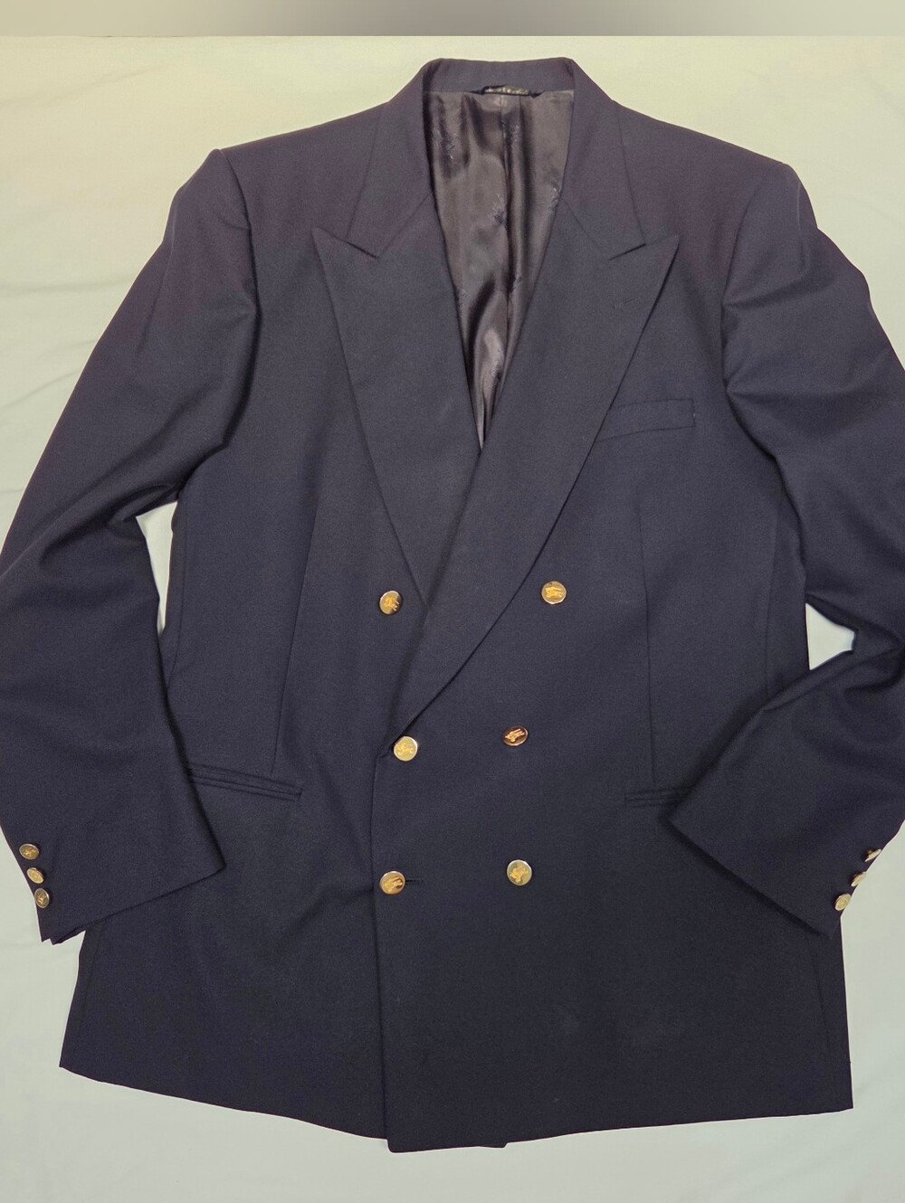 Vintage Burberry Burberry's Navy Double Breasted Blazer Mens